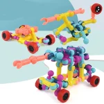 Creative Skeleton Interlocking Building Blocks – STEM Educational Construction Toy with Wheels - Image 17