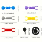 Creative Skeleton Interlocking Building Blocks – STEM Educational Construction Toy with Wheels - Image 3