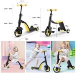 Kids Scooter With Seat /  3 Wheels Kid Kick Scooter