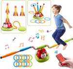 3-in-1 Ladybug Action Game Set – Rocket Launcher, Musical Jump & Ring Toss for Kids - Image 2