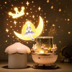 Rotating Star & Unicorn Dream Projector Lamp – 6 Projections, Night Light for Kids Room