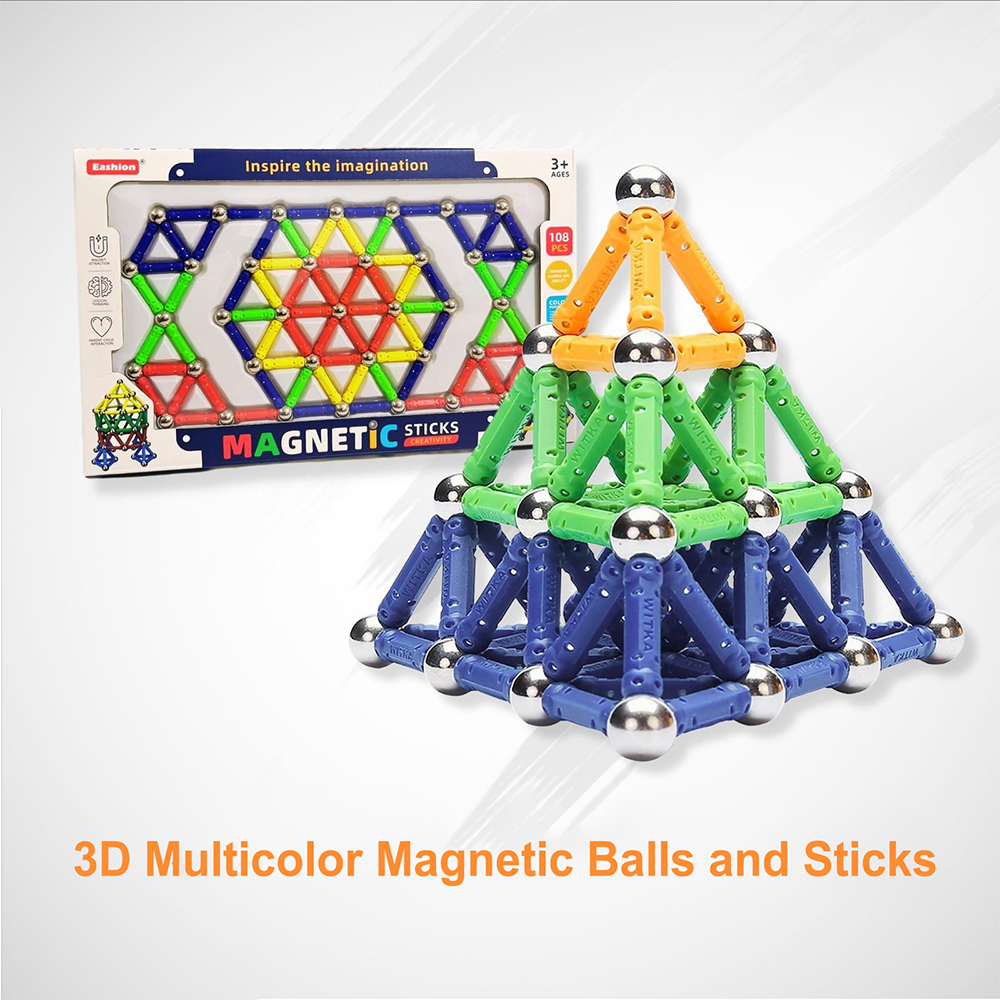Web-3D-Magnetic-Sticks-108-Pcs-1.jpg 108 Pcs 3D Multicolor Magnetic Balls and Sticks - Image 1