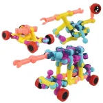 Creative Skeleton Interlocking Building Blocks – STEM Educational Construction Toy with Wheels - Image 11