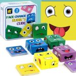 Unisex Children's Wooden Building Blocks Face-Changing Cube Board Game Educational Parent-Child Toy with Challenge Levels - Image 3